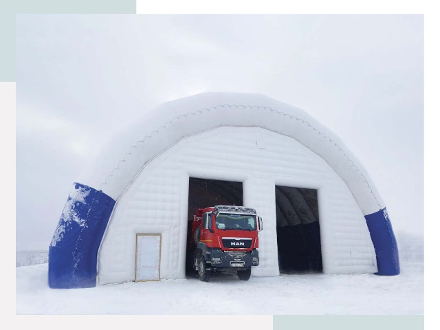 Мобильные ангары в Верхнем Уфалее