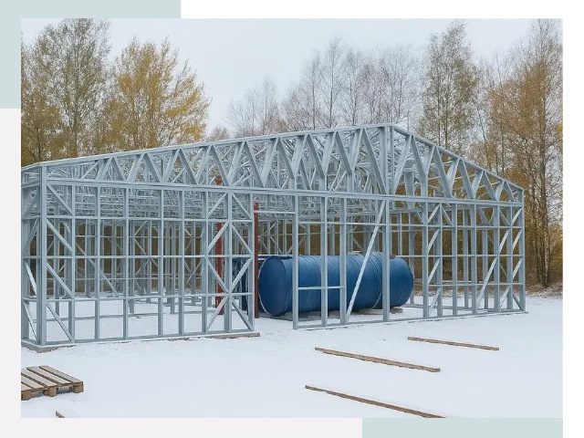 Металлические ангары в Верхнем Уфалее