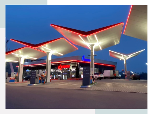 Навесы для АЗС в Верхнем Уфалее