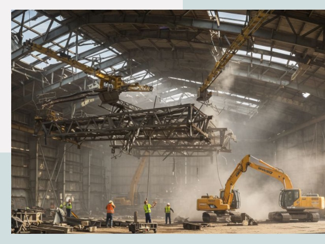 Демонтаж ангаров в Верхнем Уфалее от 614 руб. за м²