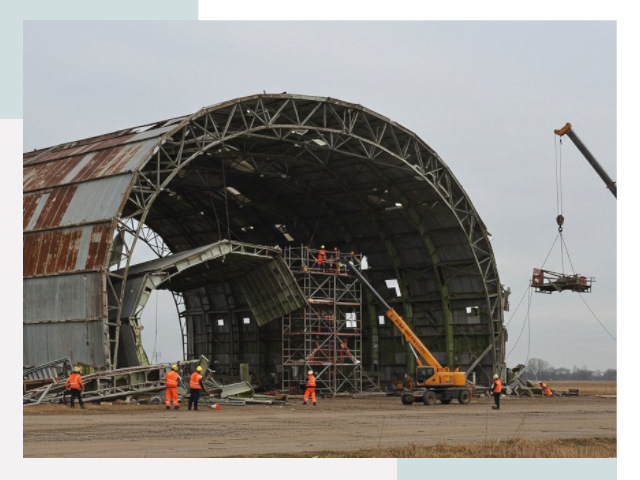 Демонтаж ангаров в Верхнем Уфалее