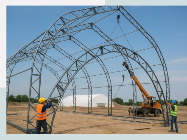 Монтаж ангаров в Верхнем Уфалее от 614 руб. - Надежно и быстро